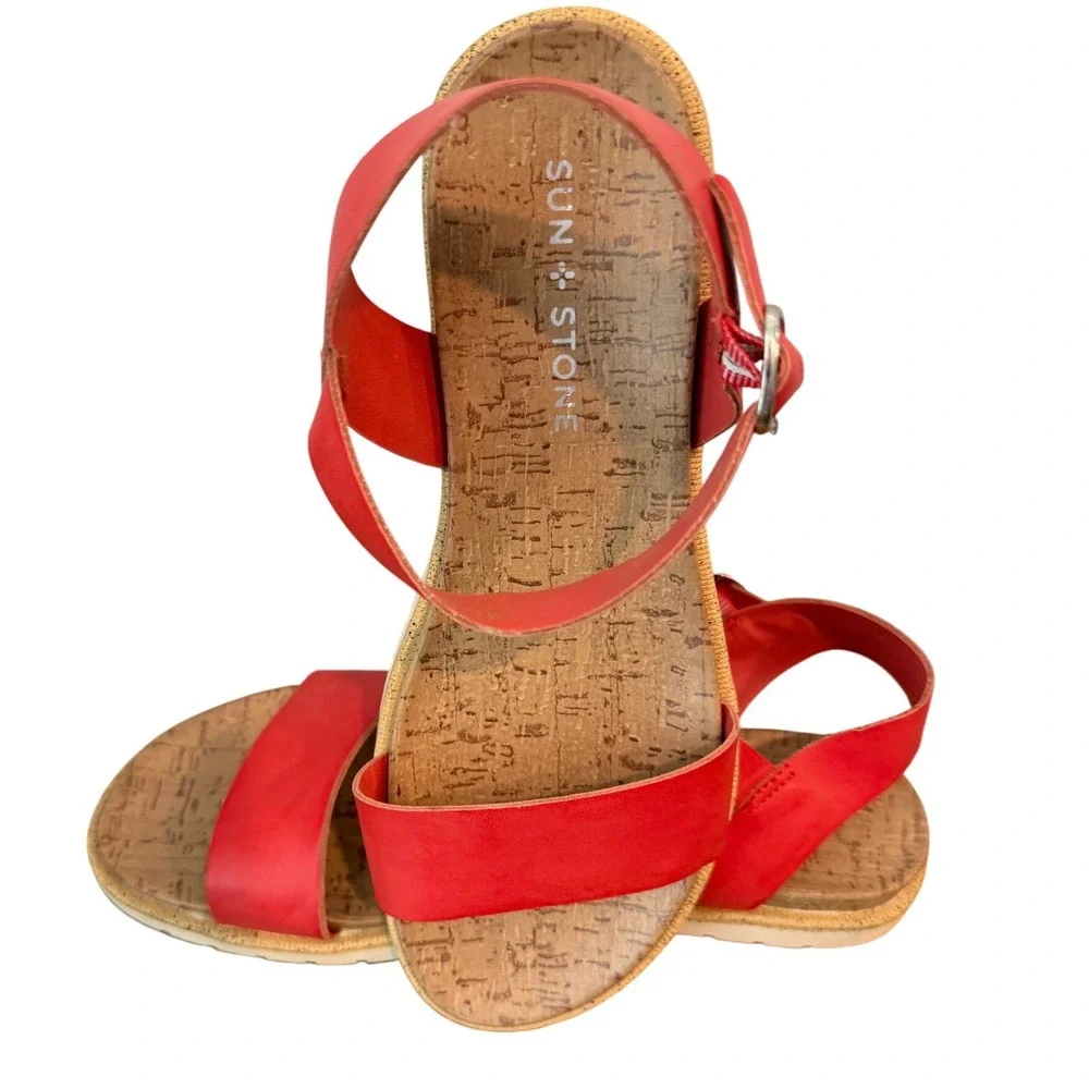 Sun+Stone Coral Mattie Round Toe Buckle Slingback Sandals Women's Size 8 - NWOB